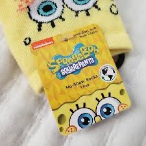 SpongeBob SquarePants Women's No Show Socks 1-Pack size 4-10 new Nickelodeon - Picture 4 of 6